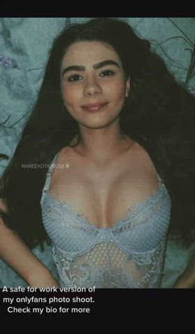 19 Years older latina Long Hair Natural melons Tease young TikTok tits Titty Drop Porn GIF