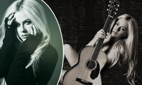 Avril Lavigne Appears Nude Behind A Guitar On Cover For New Album Head Above Water Daily Mail Online