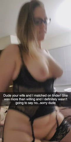 Amateur raw large melons Bored And Ignored Brunette Caption Cheating Cuckold Hotwife Porn GIF