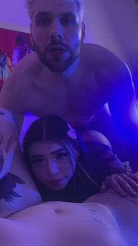 FFM thin orgy Porn GIF