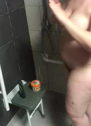 Nipple Piercing Nipples Pawg Public Shower tits Wet Wet vagina Porn GIF