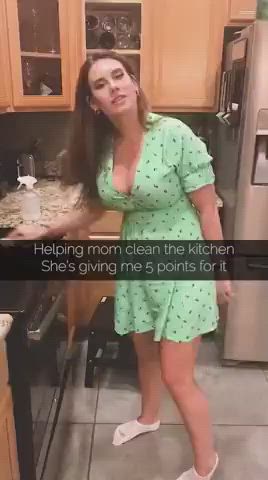 Amateur humongous melons Caption Cheating galley MILF Mom Son fiance Porn GIF