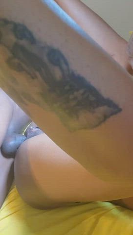 BBC black ebony couple MILF Pierced cunt Sex Side Fuck Porn GIF