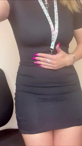 large melons breasts Coworker Dress Office OnlyFans cunt tits Porn GIF