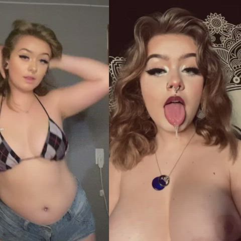 young TikTok melons Porn GIF