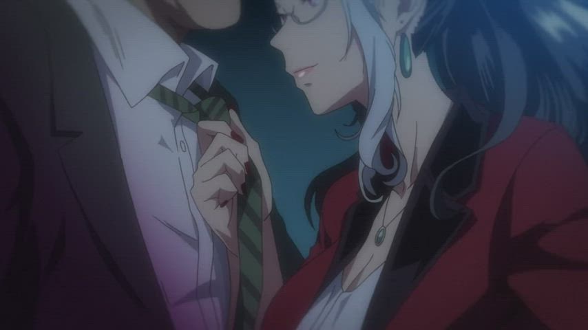 Anime Glasses Hentai MILF stockings Porn GIF