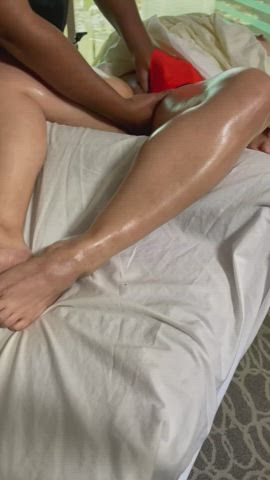 Erotic Fingering Hotwife MILF Massage Masseuse vagina Porn GIF