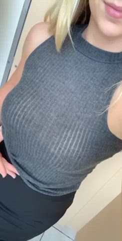 blonde breasts Flashing Public breasts Porn GIF