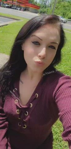 Amateur gigantic tits tits Bouncing boobs Public Selfie young TikTok titties Porn GIF