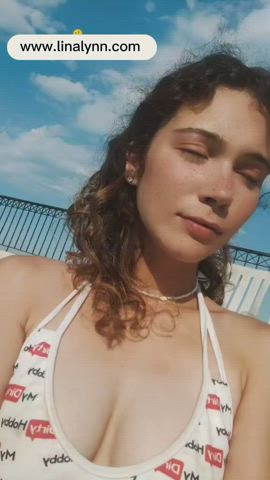 18 Years old 19 Years cougar Bikini Brunette charming Funny Porn Sex young Porn GIF