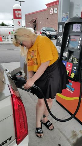 Amateur BBW large breasts Chubby Exhibitionism Exhibitionist Natural boobs OnlyFans Outdoor Public Porn GIF