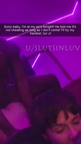 BBC Caption Cheating Cuckold gf Interracial Short Hair Porn GIF