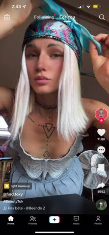 blondie Nipple Piercing Nipslip Porn GIF