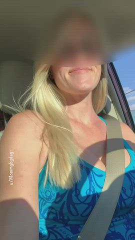 humongous tits boobies MILF older Mom Nipple Piercing Nipples Public r/HoldTheMoan Porn GIF