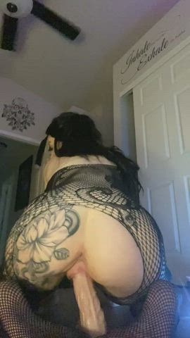 behind booty Spread Breeding cum Dildo OnlyFans Pawg Reverse Cowgirl Riding Porn GIF