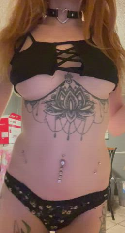 College lovely Emo Goth Pierced Piercing ginger Tattoo Porn GIF
