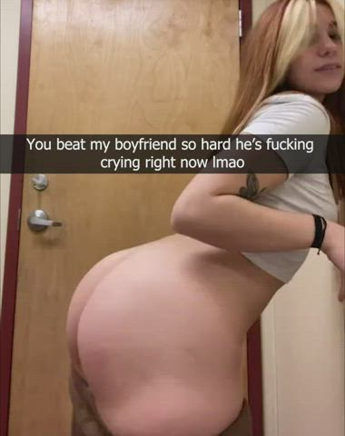 behind Clapping Bull Caption Cheating Cuckold girlfriend teenie Twerking Porn GIF