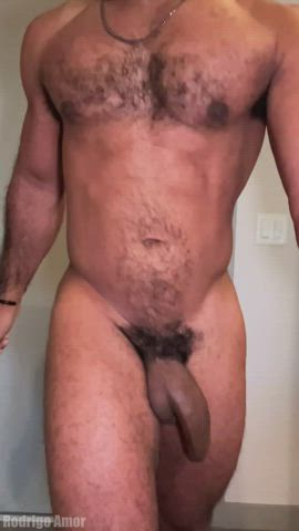 Amateur BBC gigantic rod dick Foreskin hairy Monster schlong Slow Motion wide meat Uncut Porn GIF