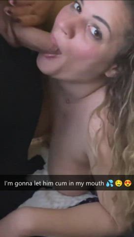blowjob Caption Cheating Cuckold lovely Eye Contact Fantasy Hotwife swallowing Porn GIF