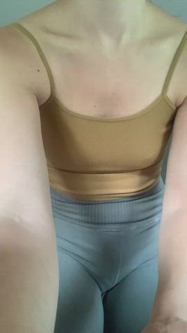 Bending Over Thong Yoga Pants Porn GIF