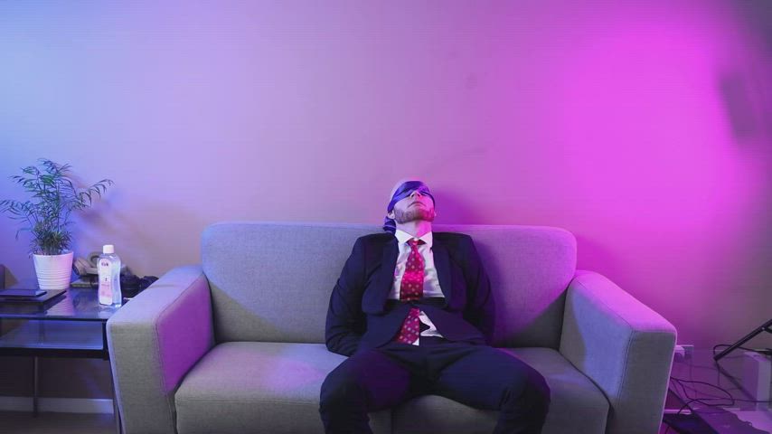 Blindfolded Dominatrix Domme Edging Femdom Handjob Tease Teasing swingers party Porn GIF