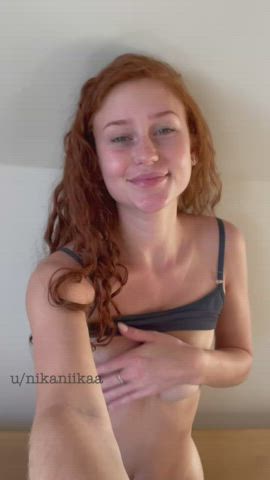 Freckles Naked Natural Nude petite ginger head Selfie petite teen Porn GIF